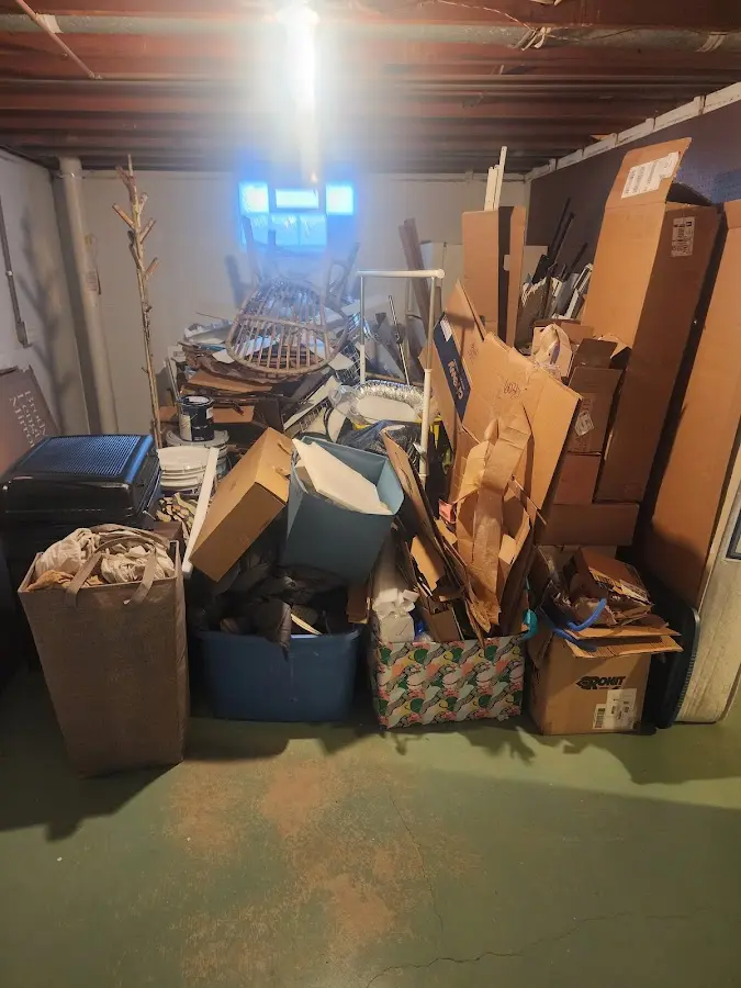 Roll-off dumpster container at job site for 4 Yard Dumpster Rental in Millbrook